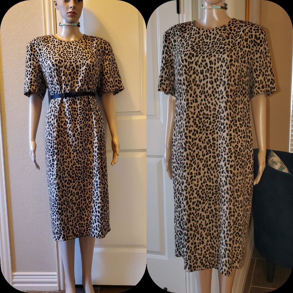 Vintage Leslie Fay chit-chat print dresses